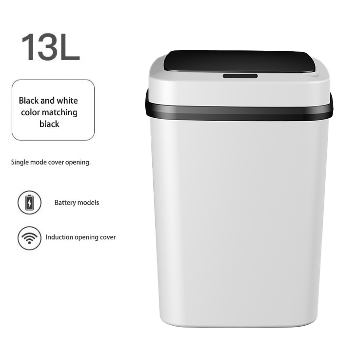 BDI Smart Sensor Trash Can – 13L Touchless Automatic Garbage Bin, Odor Control, Silent Close, Waterproof, Battery Powered for Home/Office