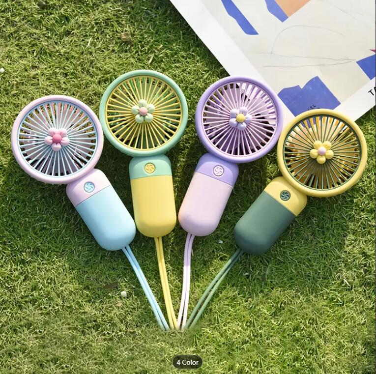 Cute Handheld Portable Fan Strong Power With USB Rechargeable-Wholesale Deal