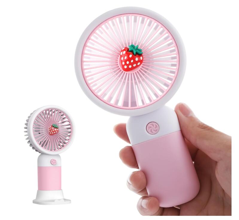 Cute Handheld Portable Fan Strong Power With USB Rechargeable