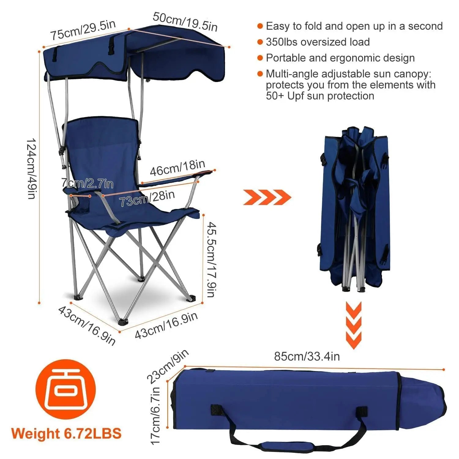 Camping Chair with Canopy