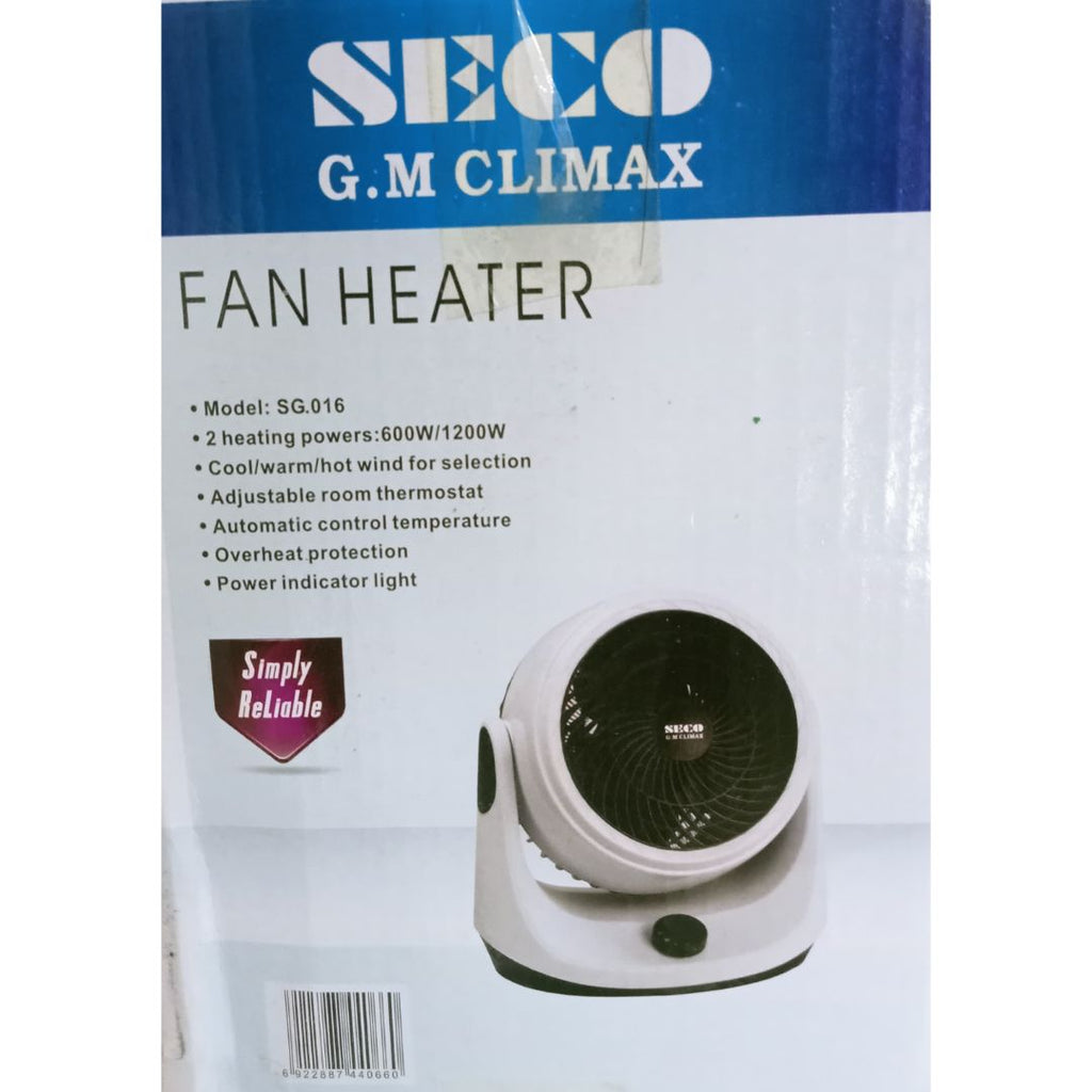 SECO Electric Fan Heater SG.016 | 1200W Heating Technology