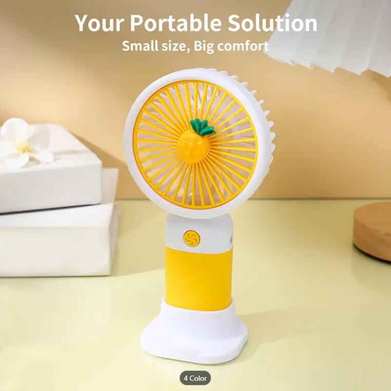 Cute Handheld Portable Fan Strong Power With USB Rechargeable