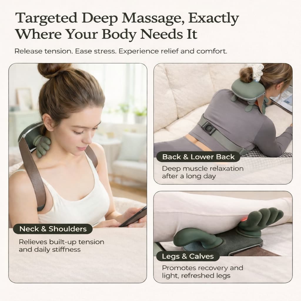 Bionic Heated Neck And Shoulder Portable Massager