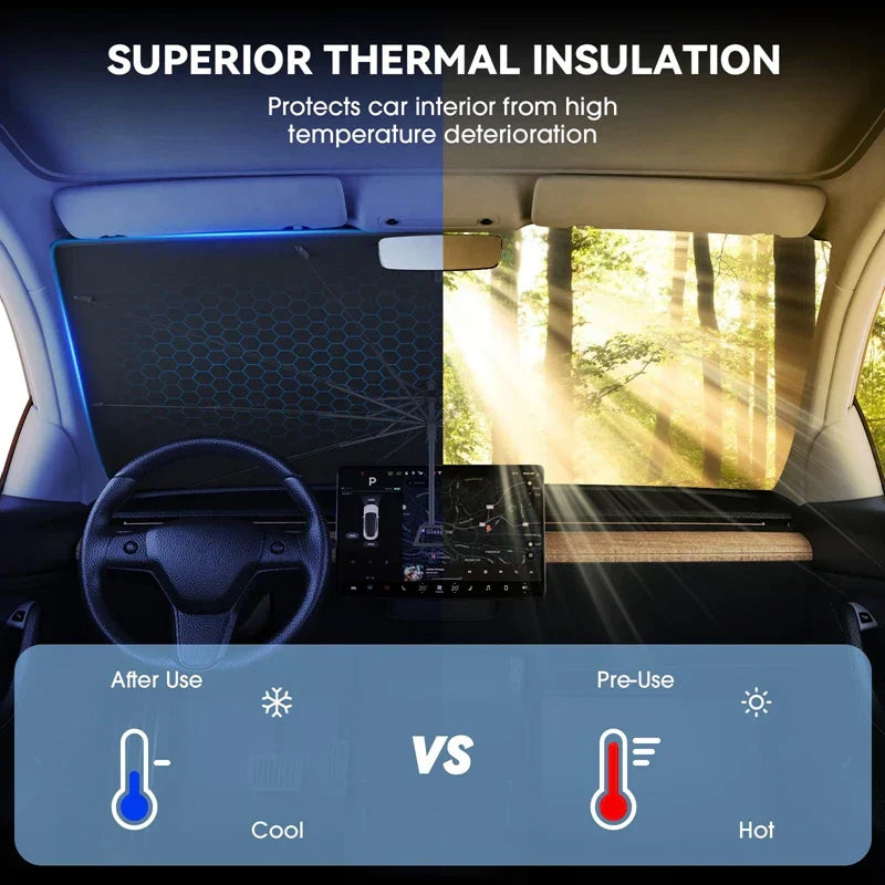HELLOLEIBOO Foldable Car Sunshade Umbrella for Ultimate Heat and UV Protection