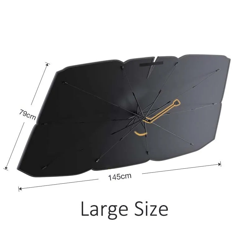HELLOLEIBOO Foldable Car Sunshade Umbrella for Ultimate Heat and UV Protection