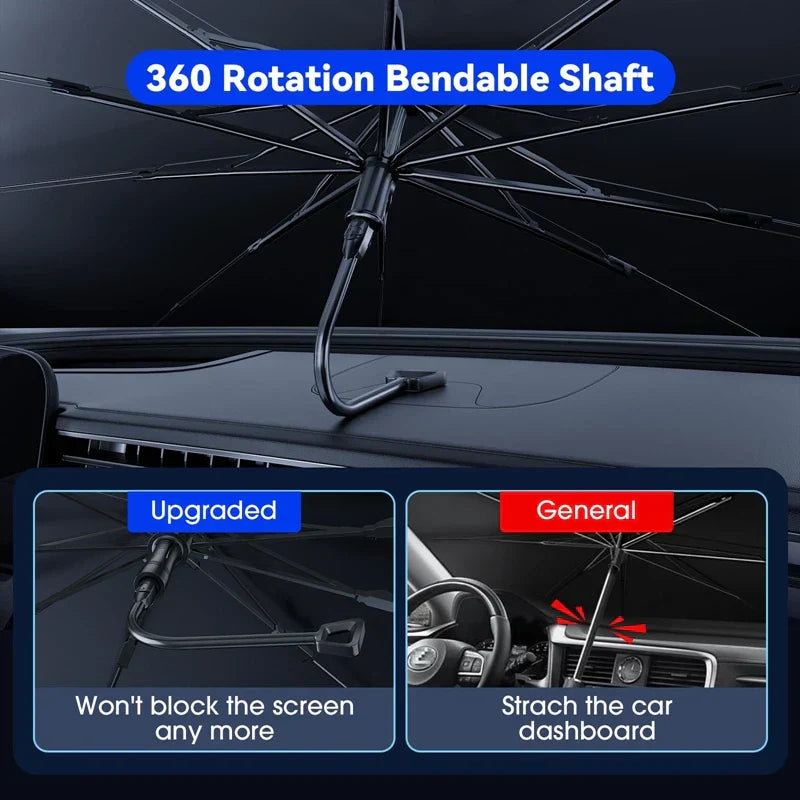 HELLOLEIBOO Foldable Car Sunshade Umbrella for Ultimate Heat and UV Protection