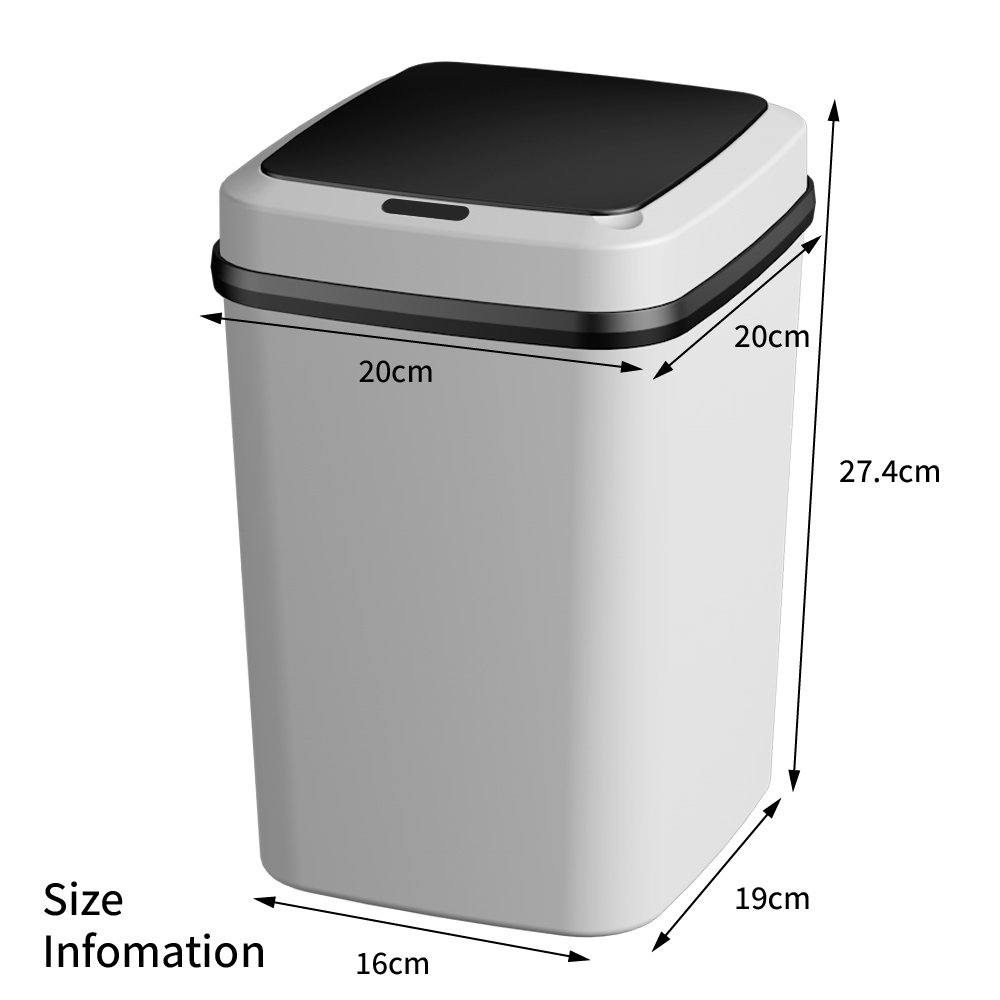 BDI Smart Sensor Trash Can – 13L Touchless Automatic Garbage Bin, Odor Control, Silent Close, Waterproof, Battery Powered for Home/Office
