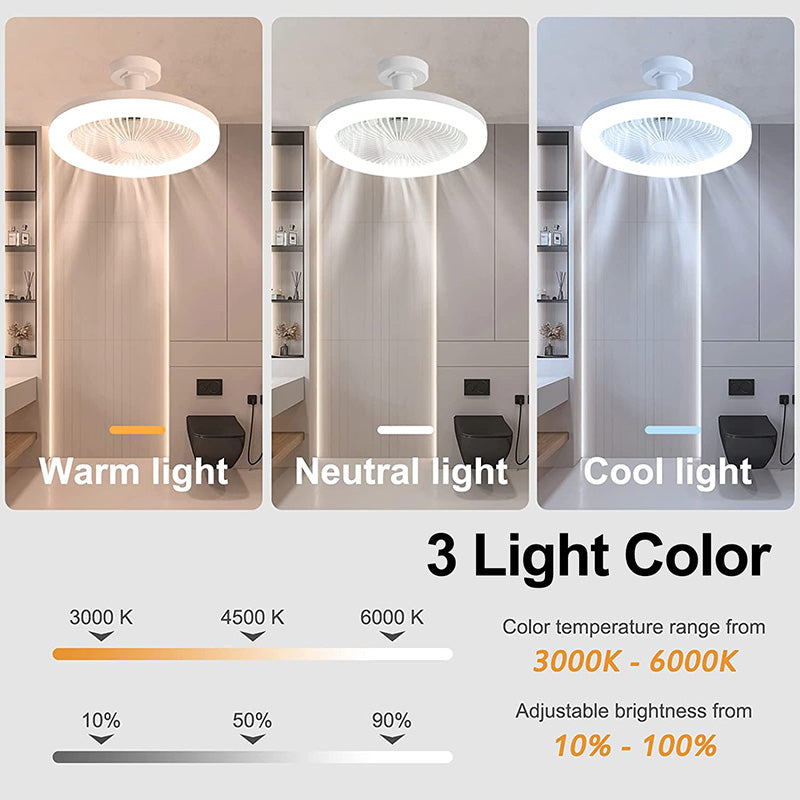 Socket Fan Ceiling with Light, Screw into Any Light Socket, with Remote Control