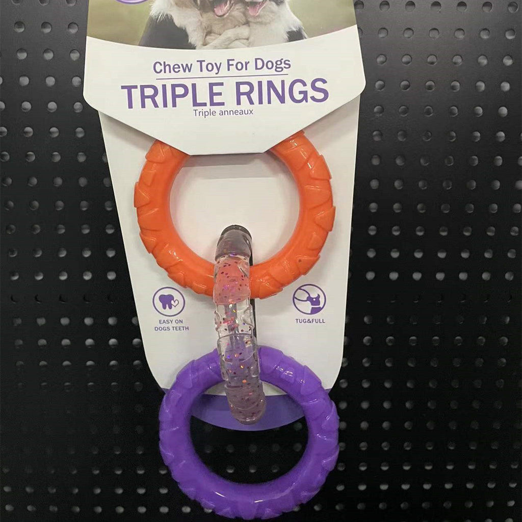 Triple Ring Chew Toy – Tug, Pull, and Bond with Your Pup!