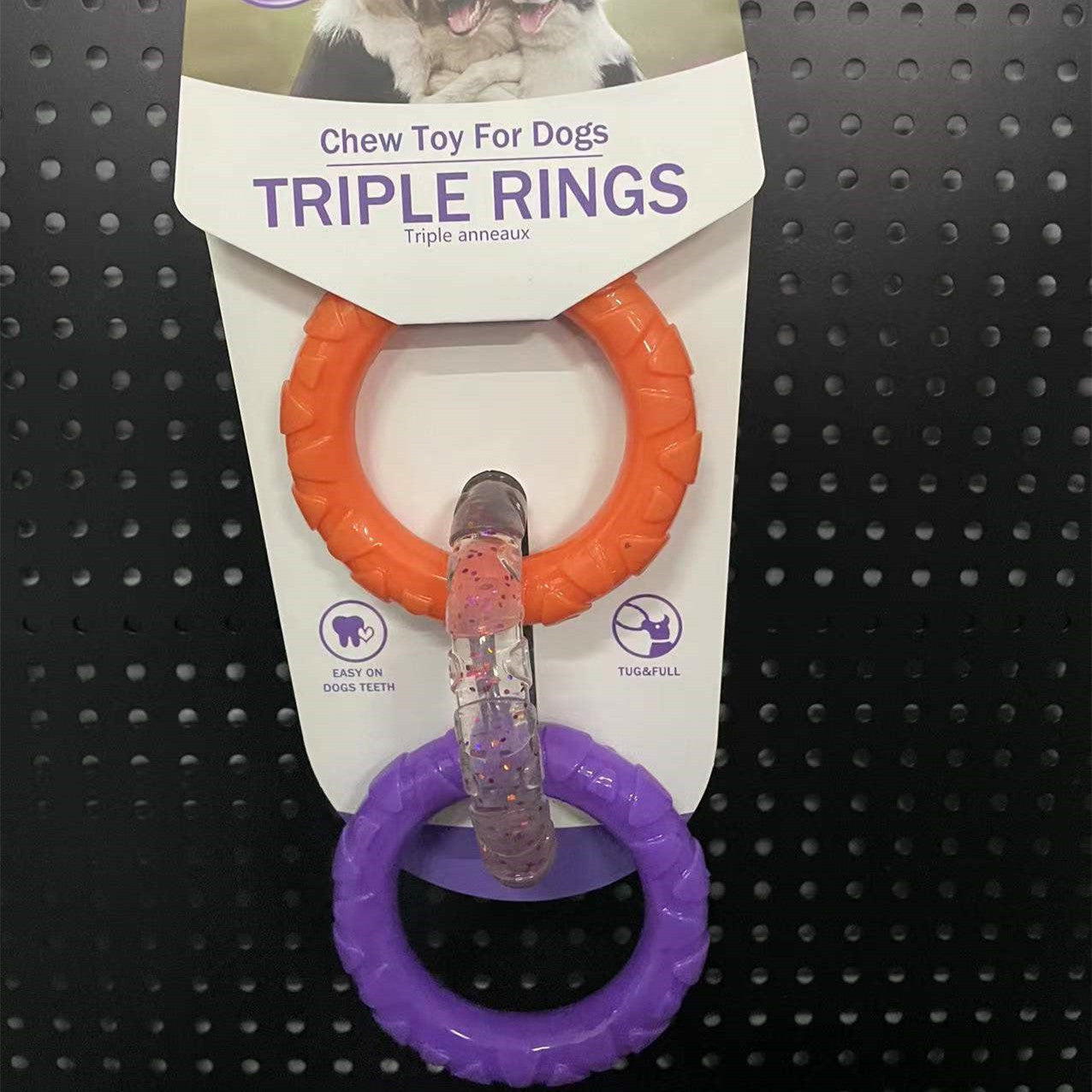 Triple Ring Chew Toy – Tug, Pull, and Bond with Your Pup!