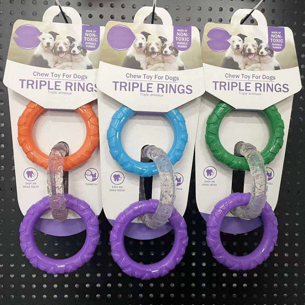 Triple Ring Chew Toy – Tug, Pull, and Bond with Your Pup!